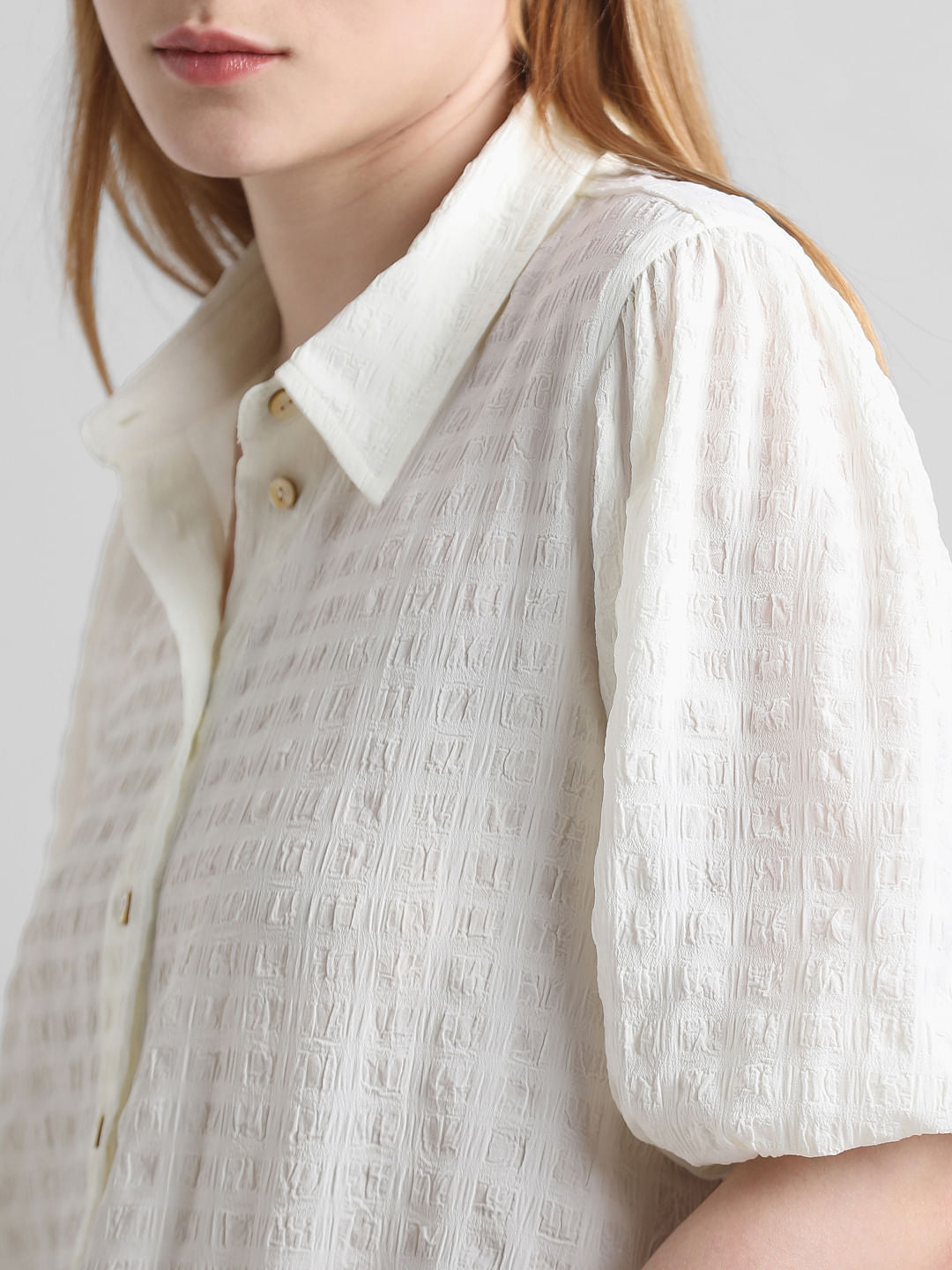 Beige Textured Shirt