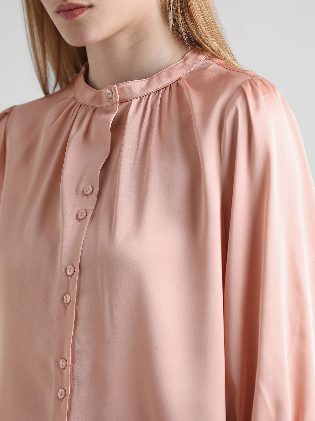 Pink Satin Shirt