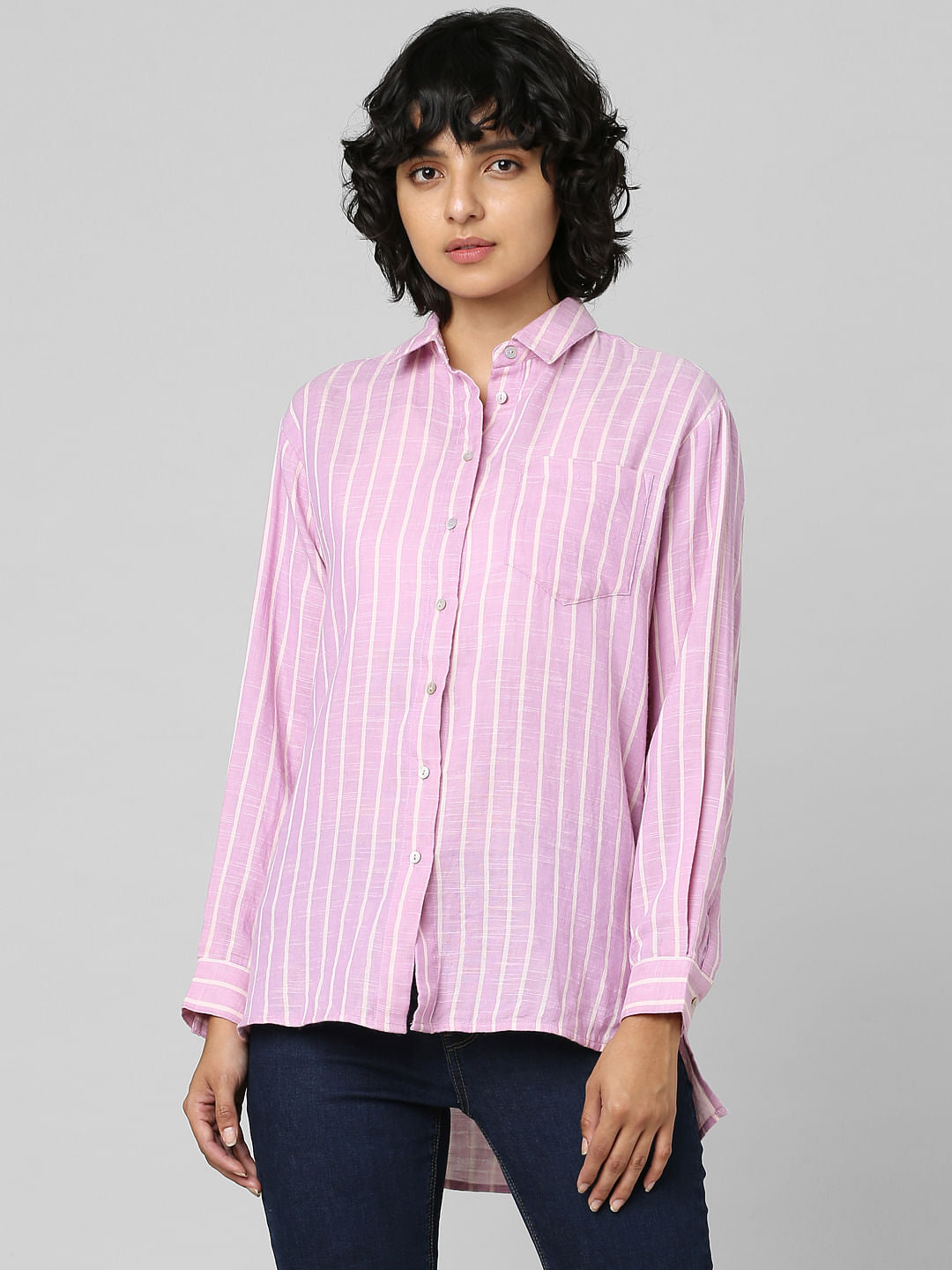Lilac Striped Shirt