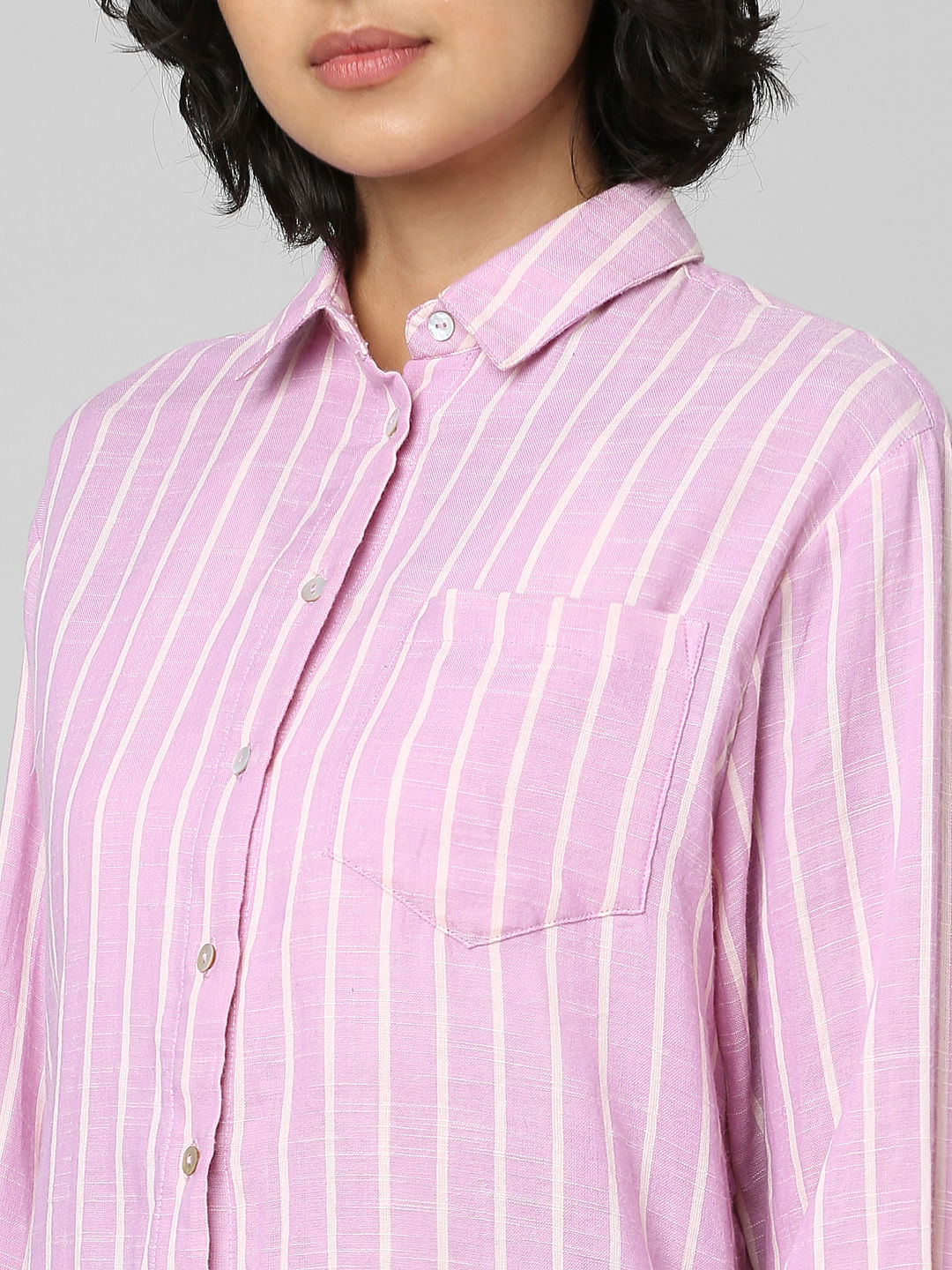 Lilac Striped Shirt