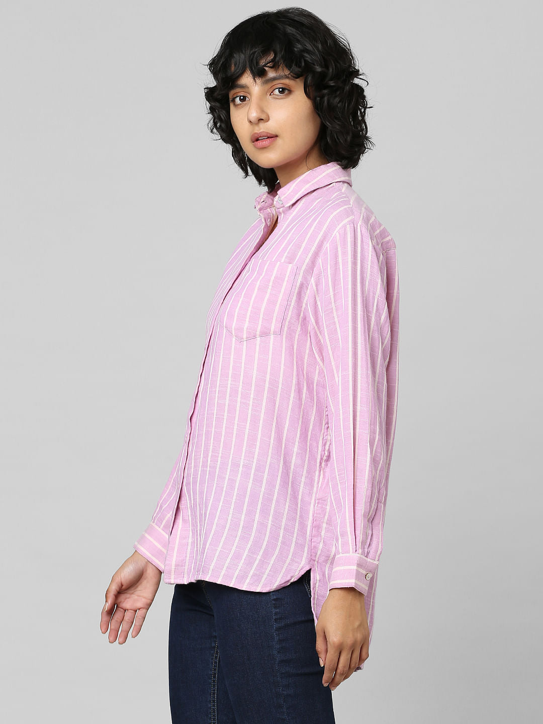 Lilac Striped Shirt