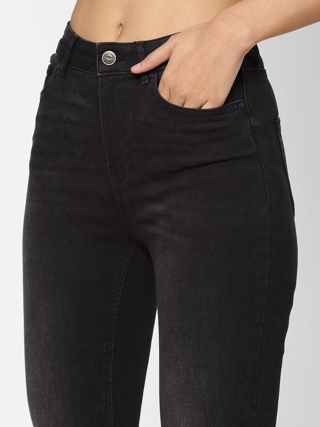 Black High Rise Skinny Jeans