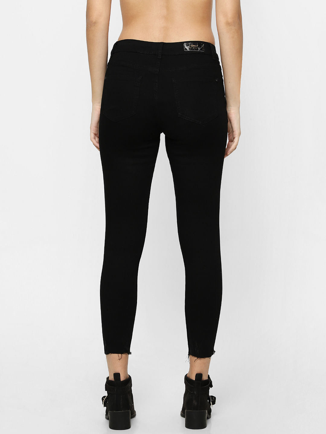 Black Distressed Skinny Jeans