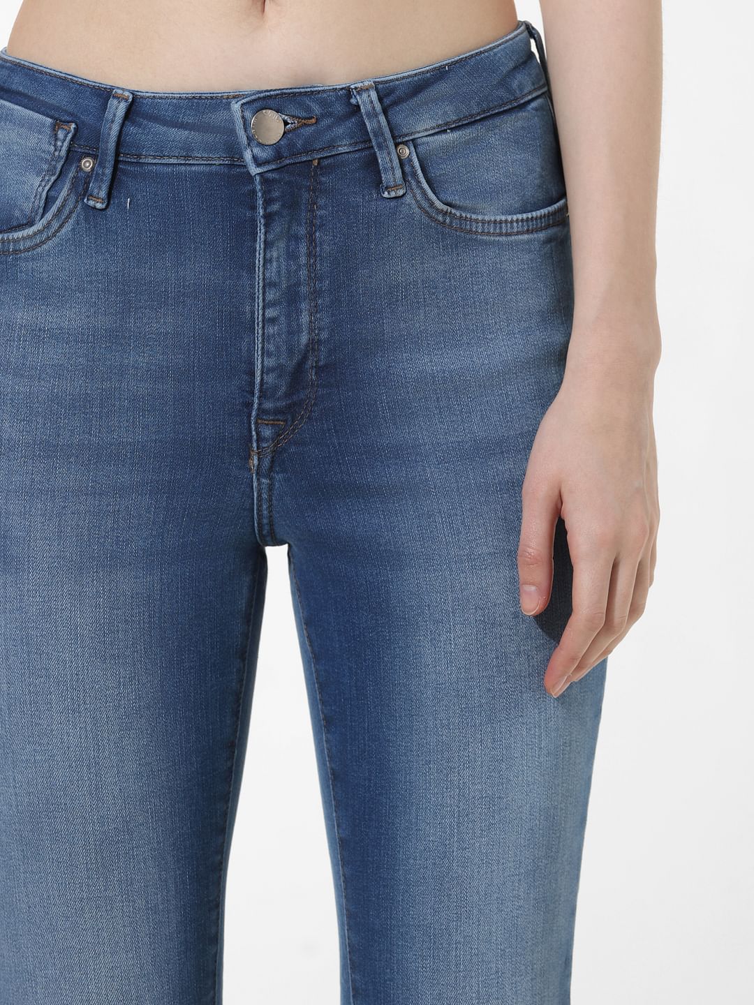 Blue High Rise Super Skinny Jeans