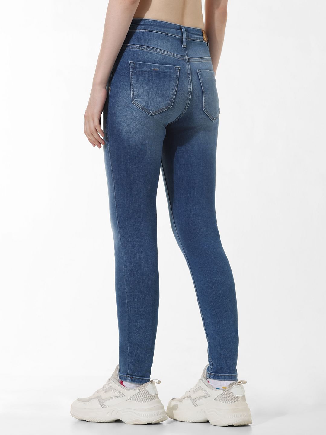 Blue High Rise Super Skinny Jeans