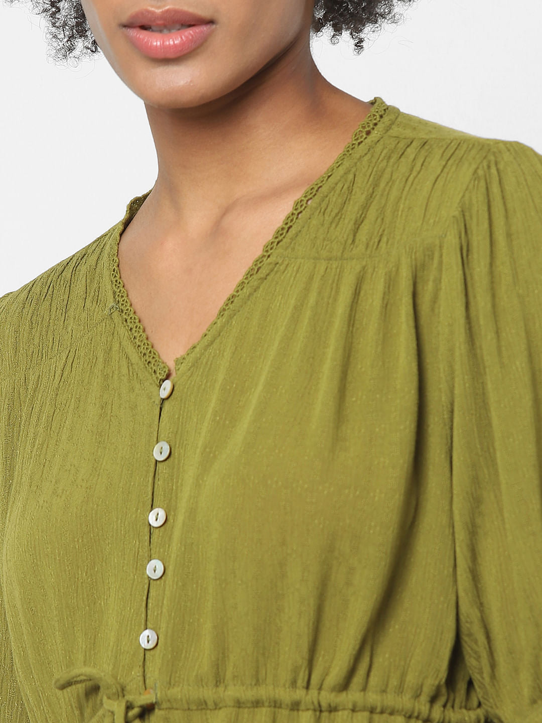 Green Textured Top