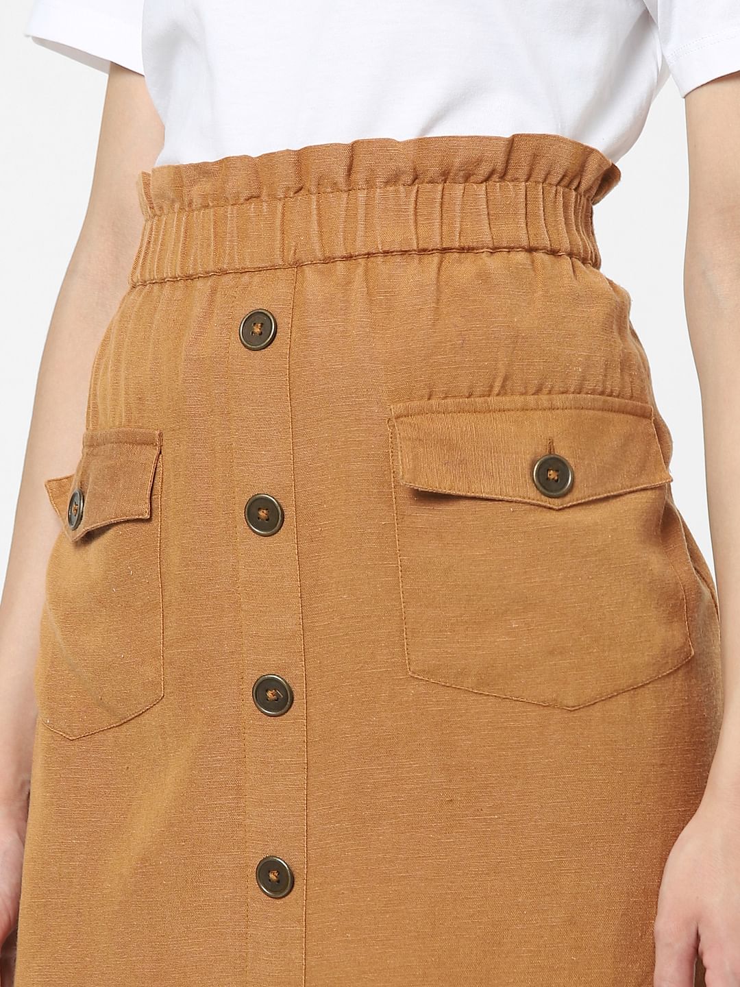 Brown High Waist Skirt