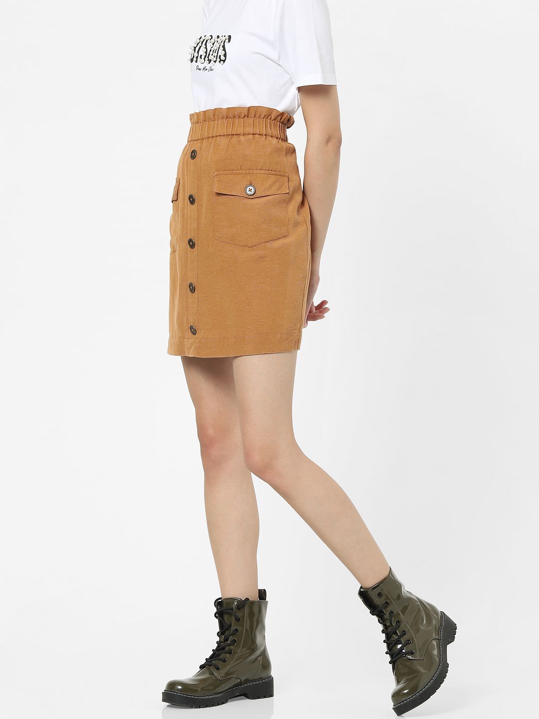Brown High Waist Skirt