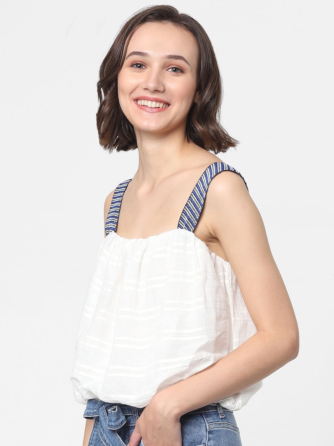 White Strappy Top