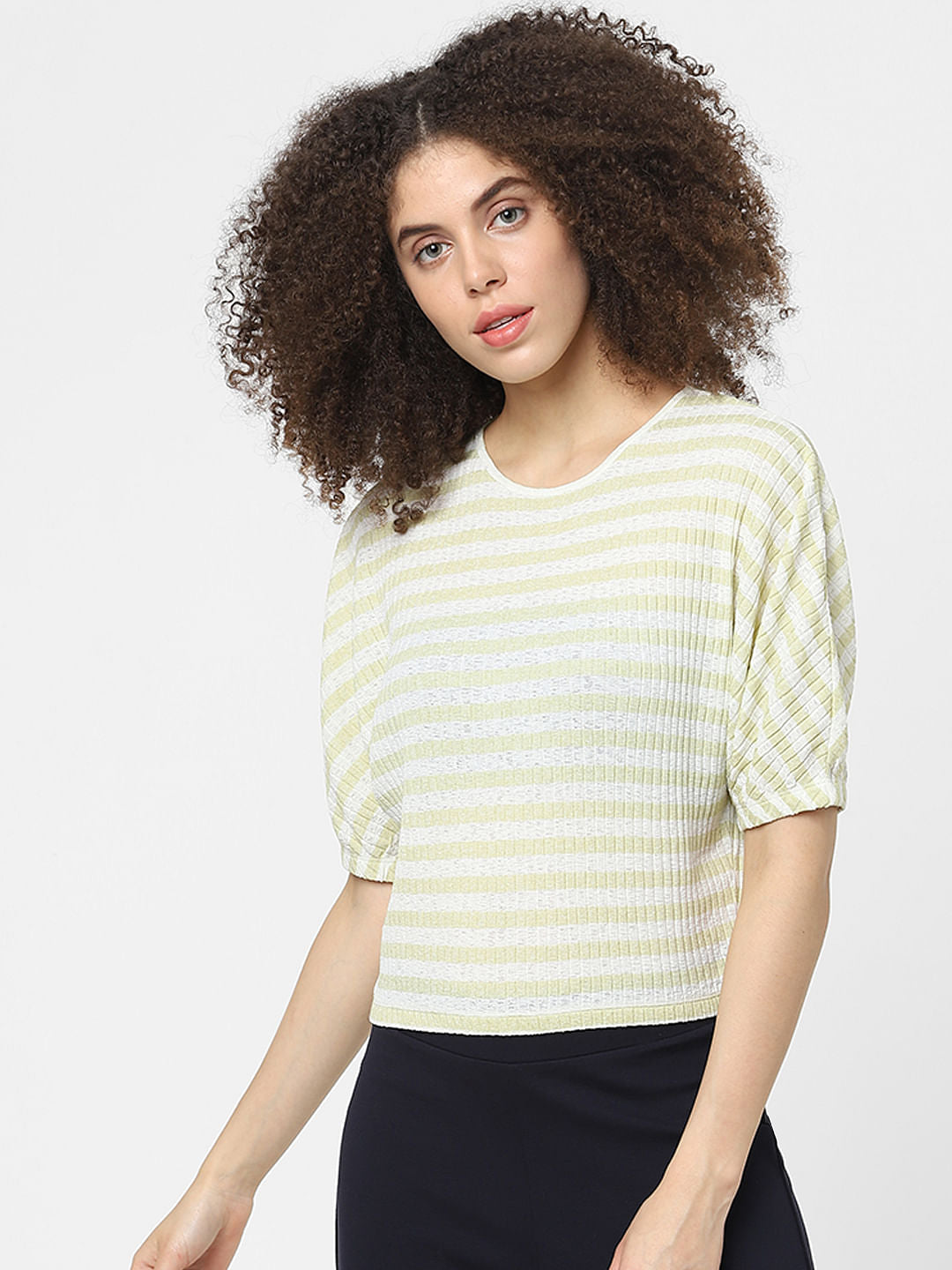 Yellow Striped Top