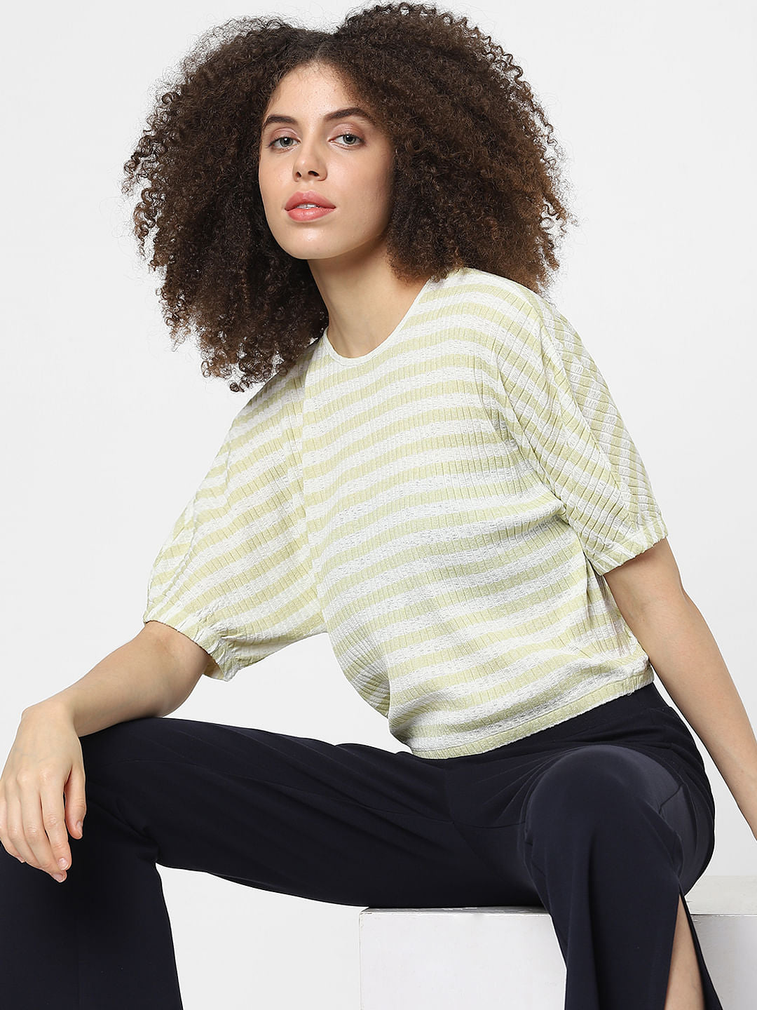 Yellow Striped Top