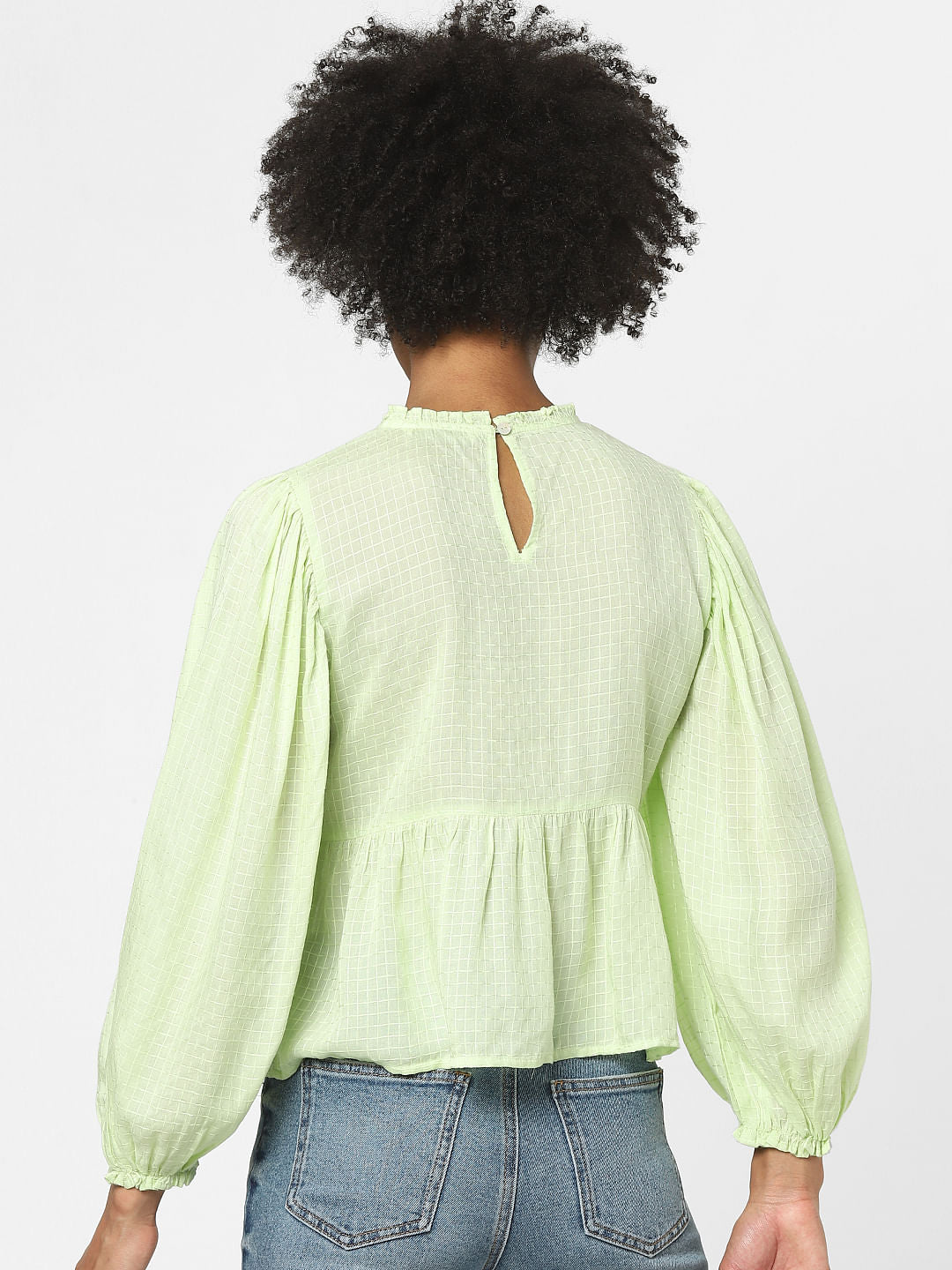 Green Peplum Top