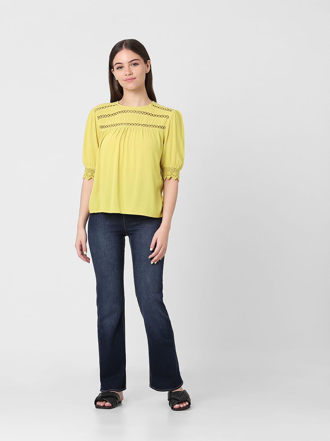 Yellow Lace Top