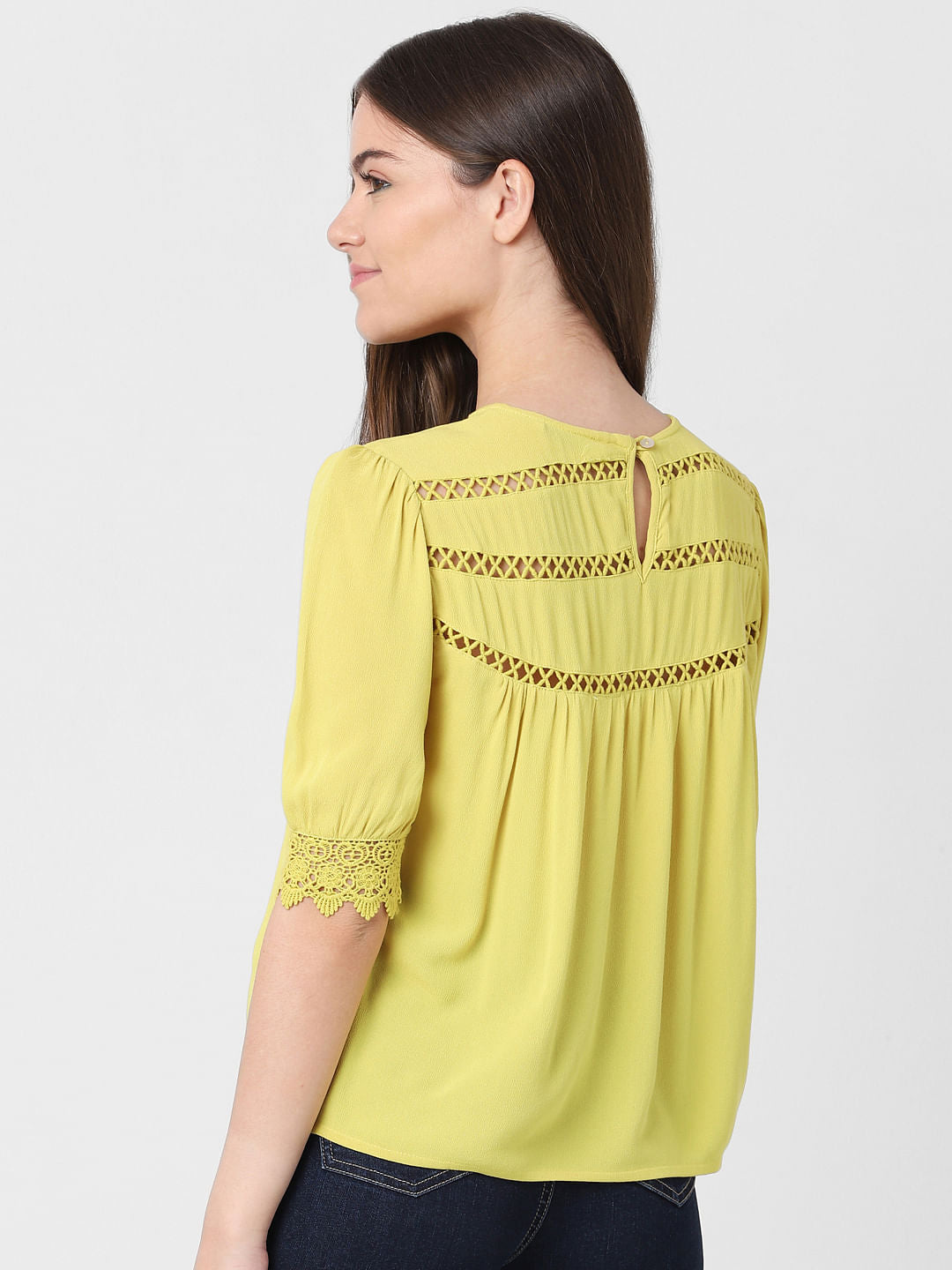 Yellow Lace Top