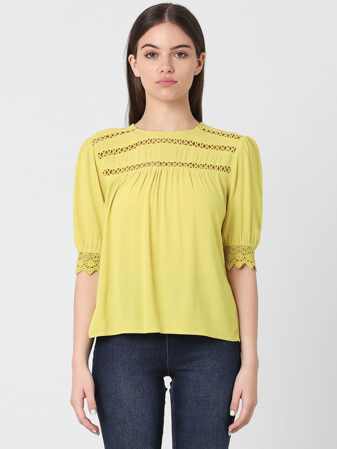 Yellow Lace Top