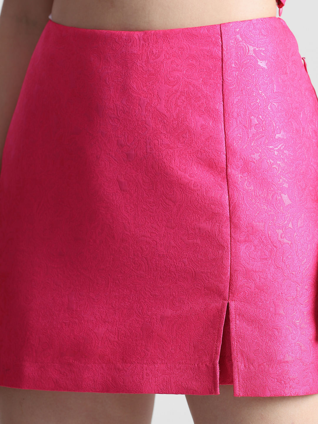 Fuchsia Jacquard Co-Ord Set Skorts