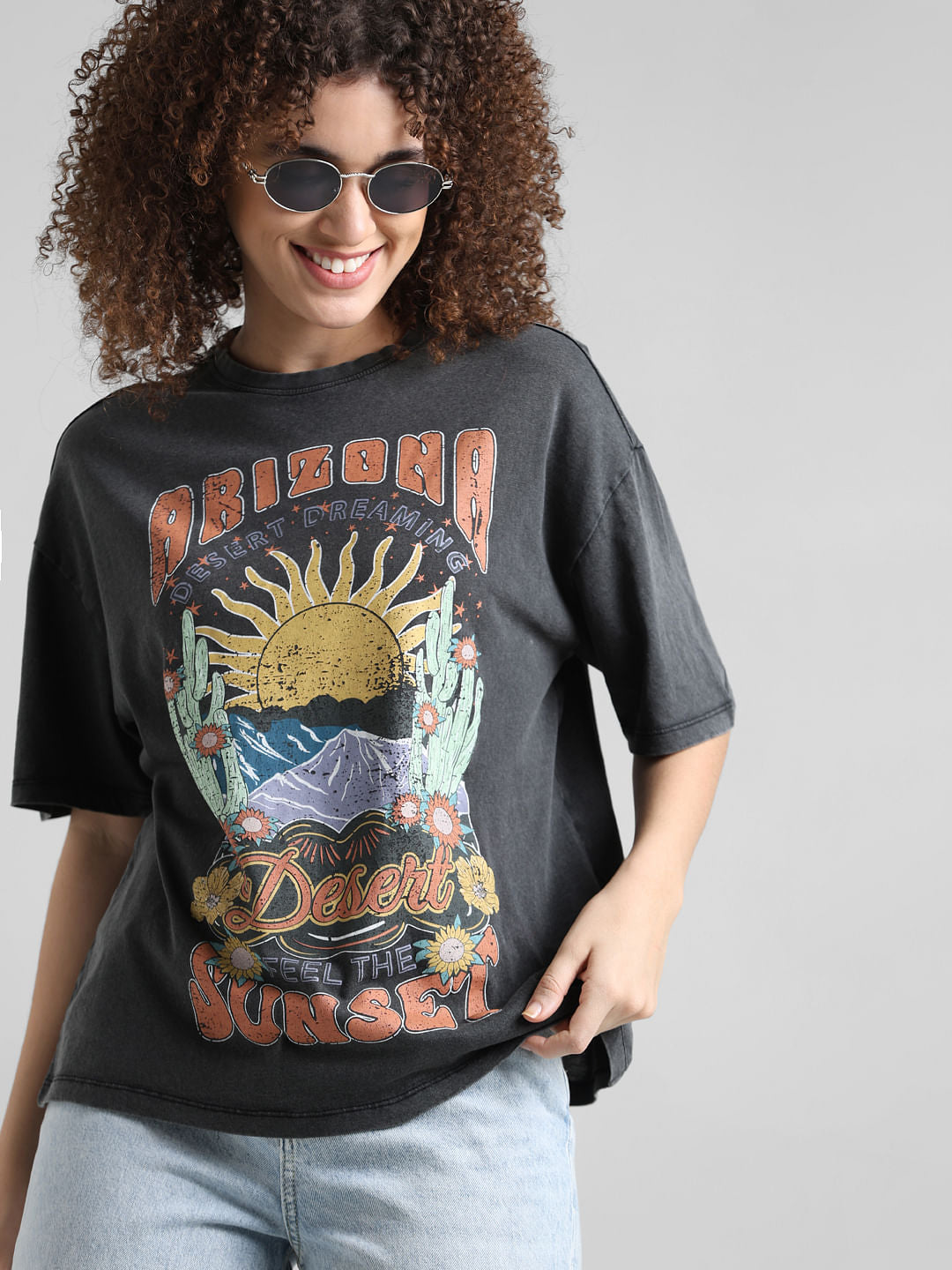 Black Washed Oversized T-Shirt