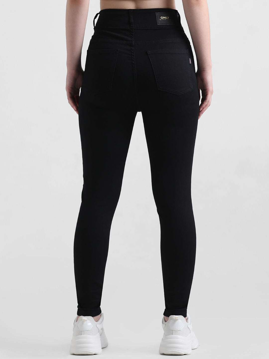 Black High Rise Piper Skinny Fit Jeans