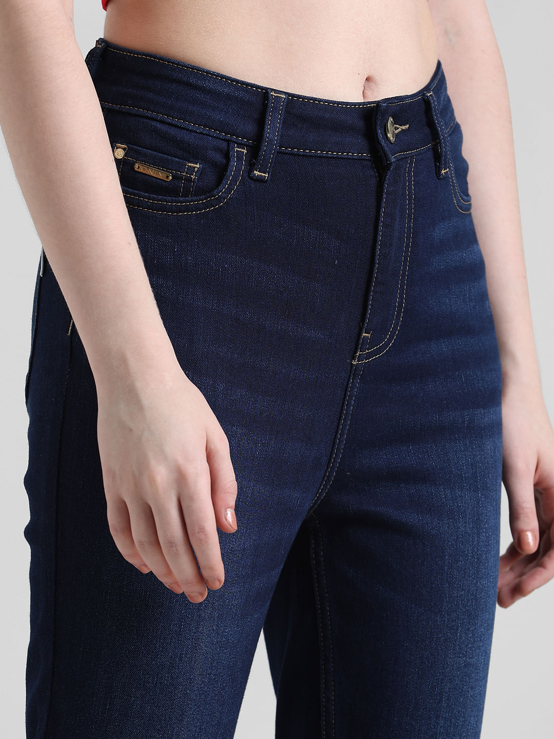Dark Blue High Rise Piper Skinny Jeans