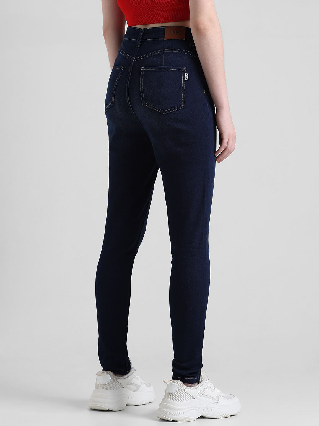 Dark Blue High Rise Piper Skinny Jeans
