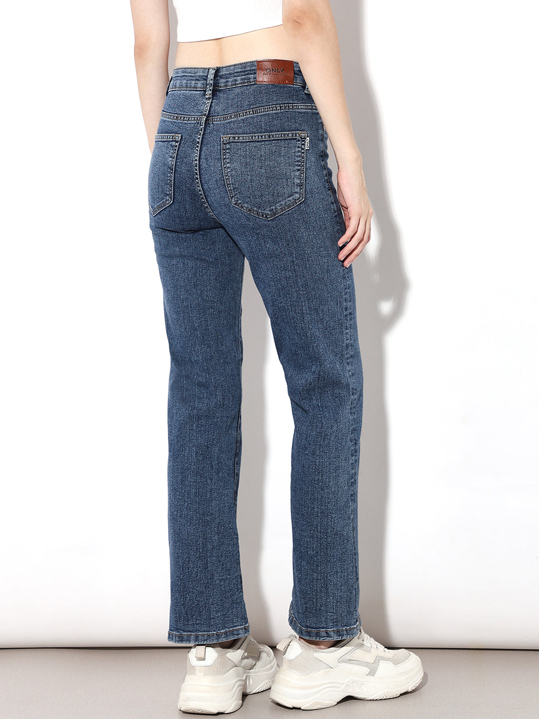 Dark Blue High Rise Flared Jeans