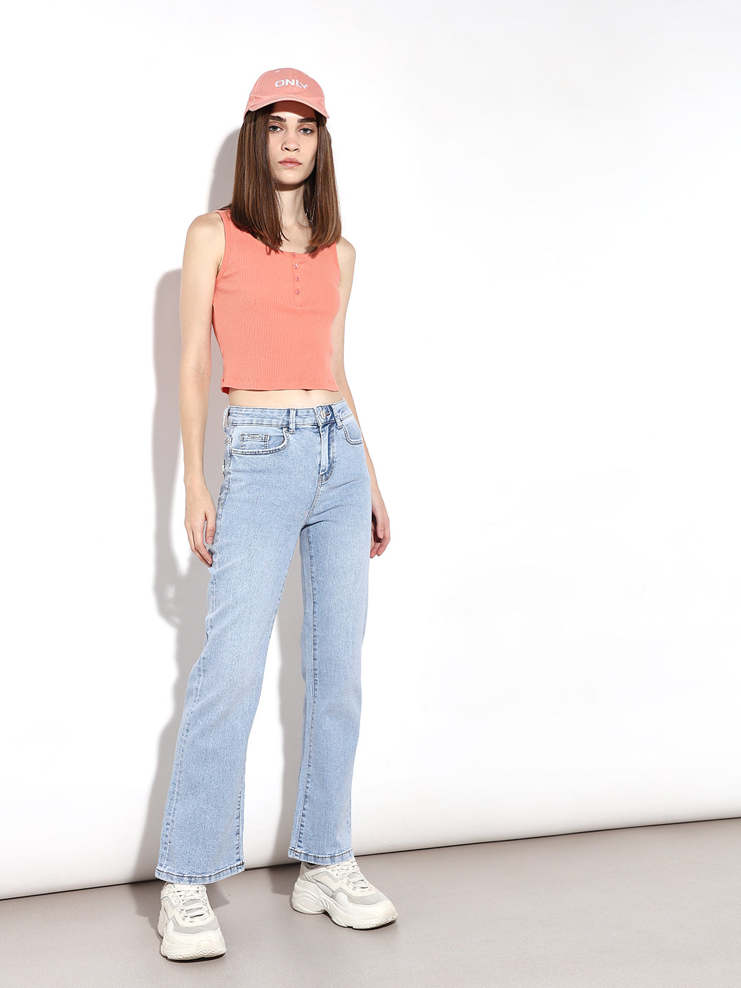 Light Blue High Rise Flared Jeans
