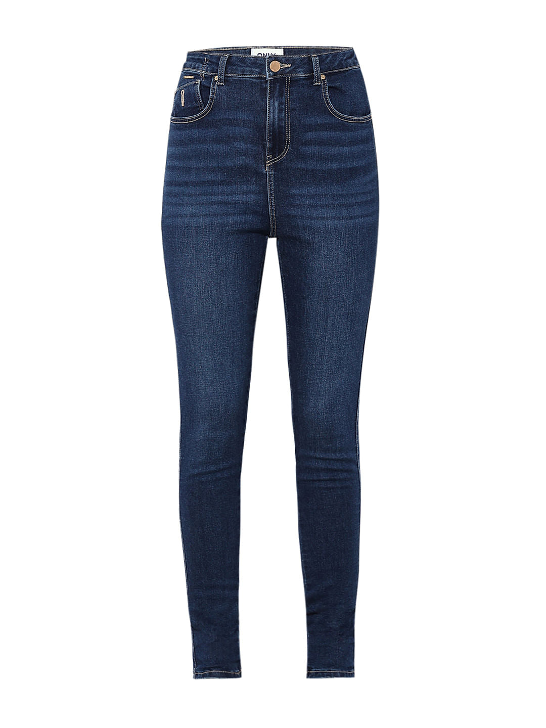 Dark Blue High Rise Skinny Jeans