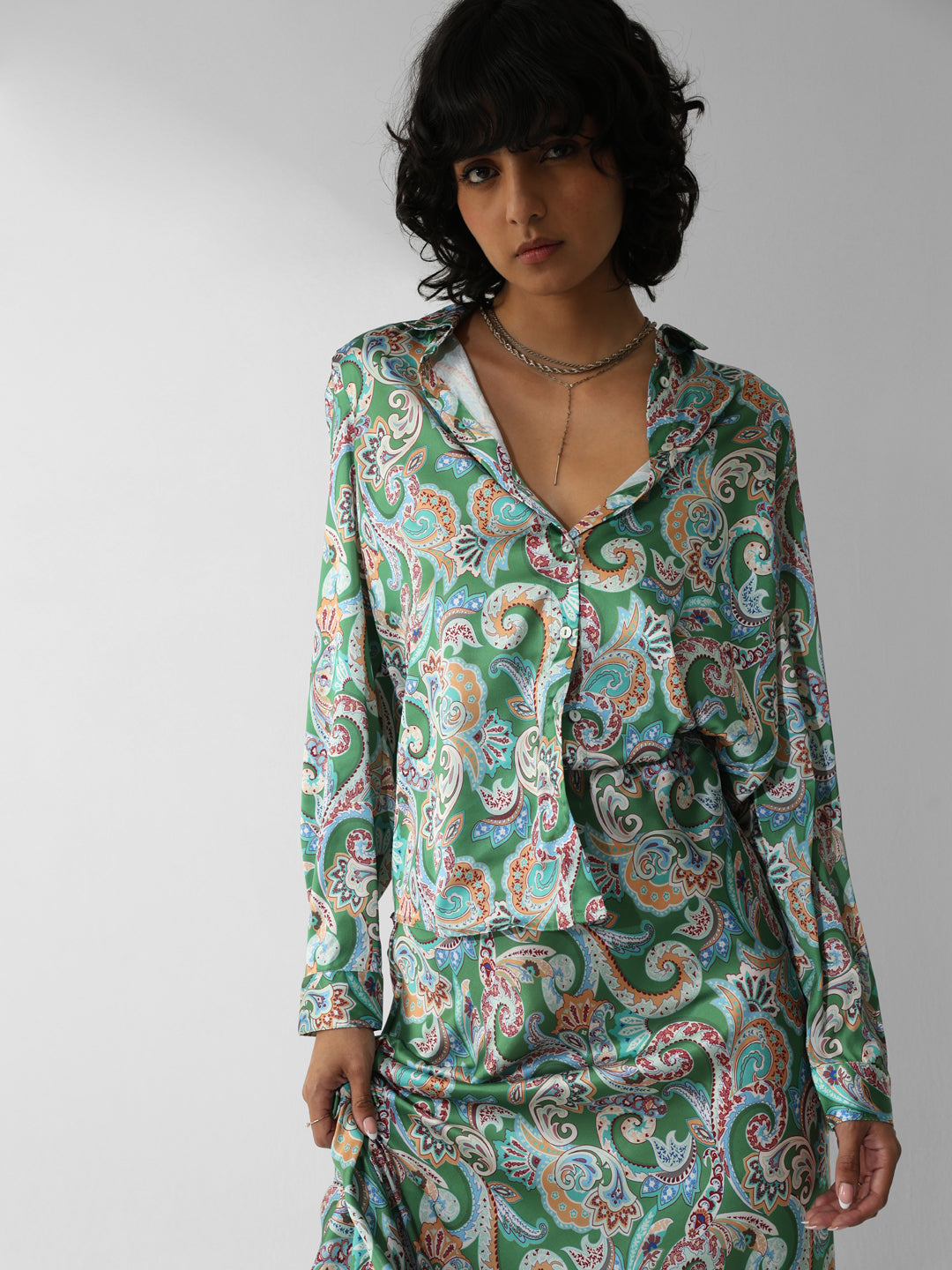 ONLY Green Casual All-Over Print Jumpsuit
