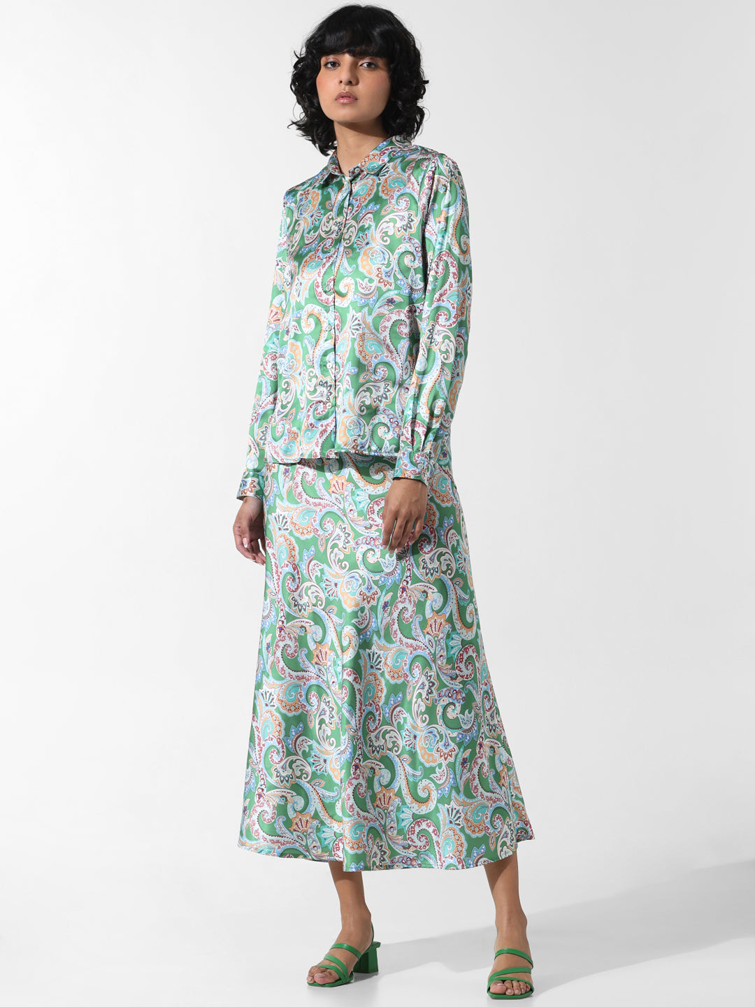 ONLY Green Casual All-Over Print Jumpsuit