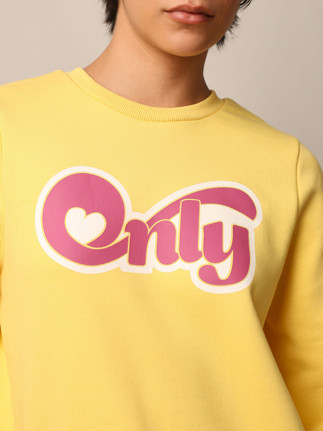 Yellow Printed Sweatshirt