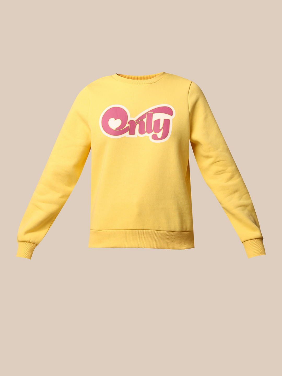 Yellow Printed Sweatshirt