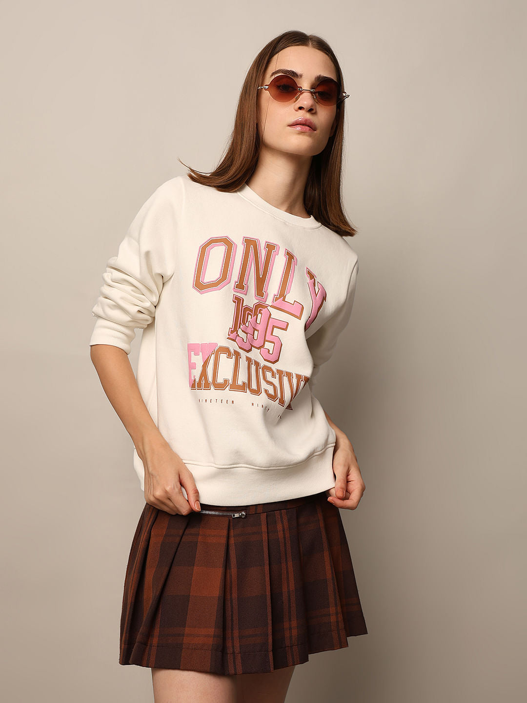 White Printed Sweatshirt