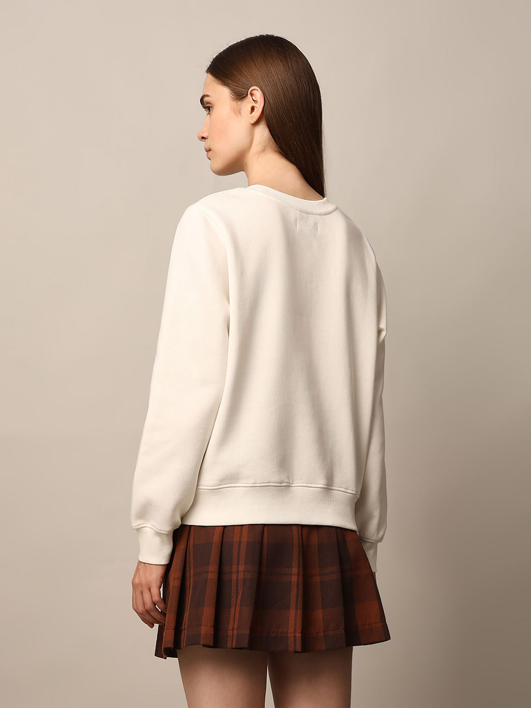 White Printed Sweatshirt