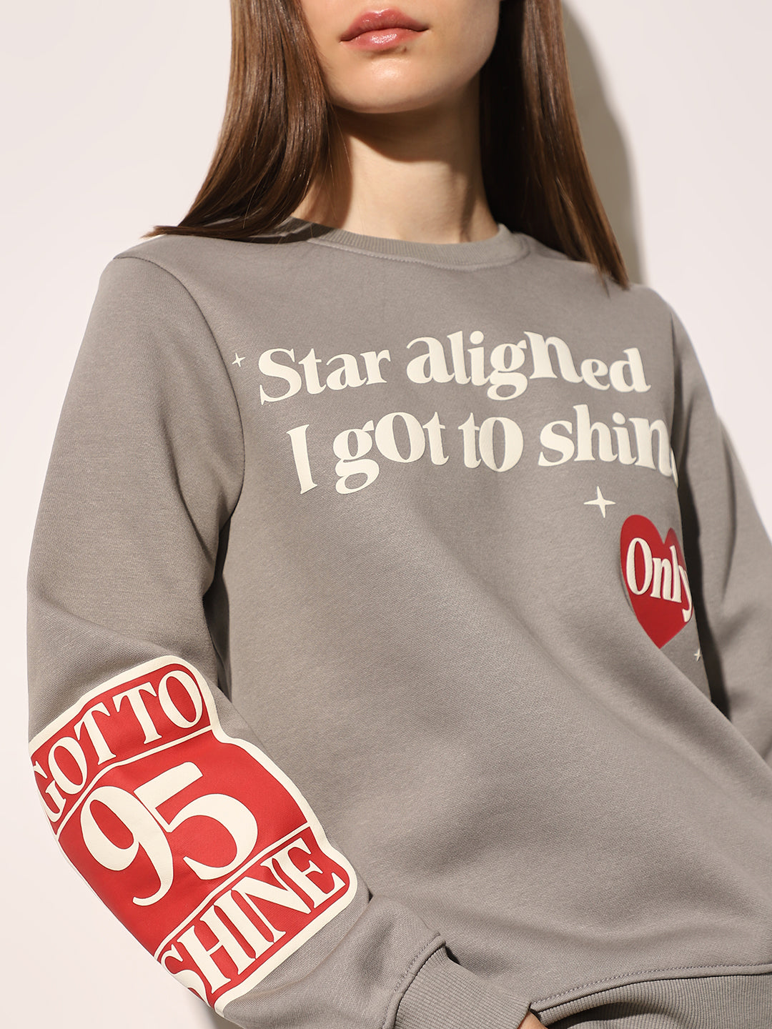 Grey Printed Sweatshirt