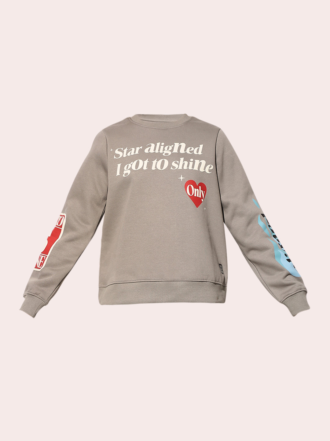 Grey Printed Sweatshirt