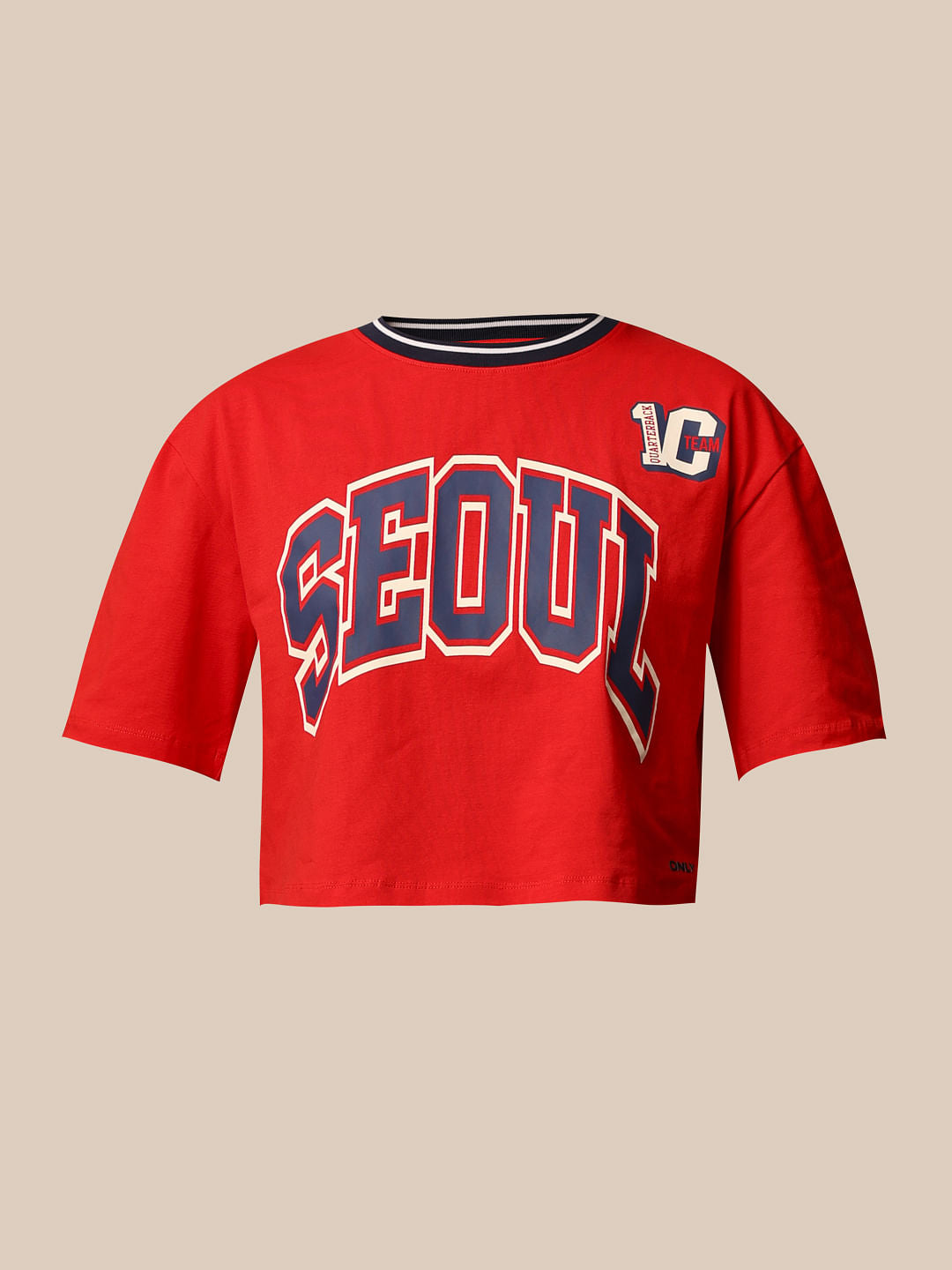 Red Printed Boxy Fit T-Shirt