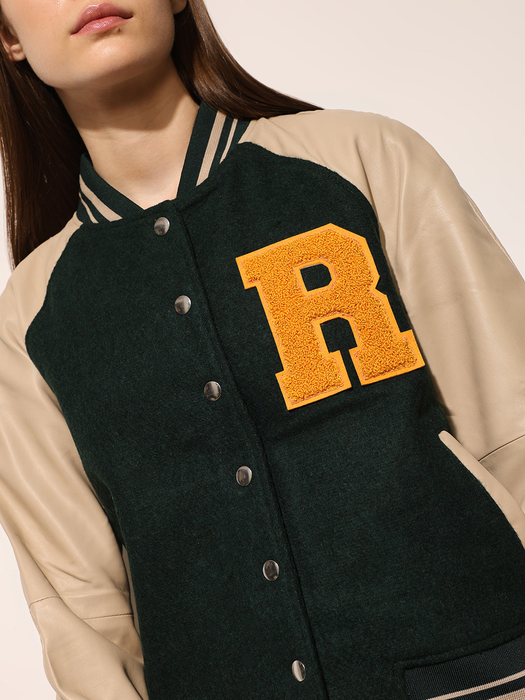 Green Varsity Bomber Jacket