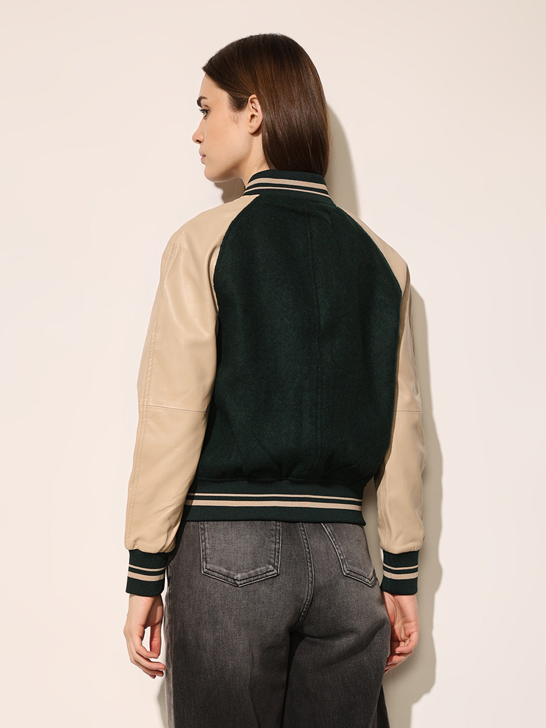 Green Varsity Bomber Jacket