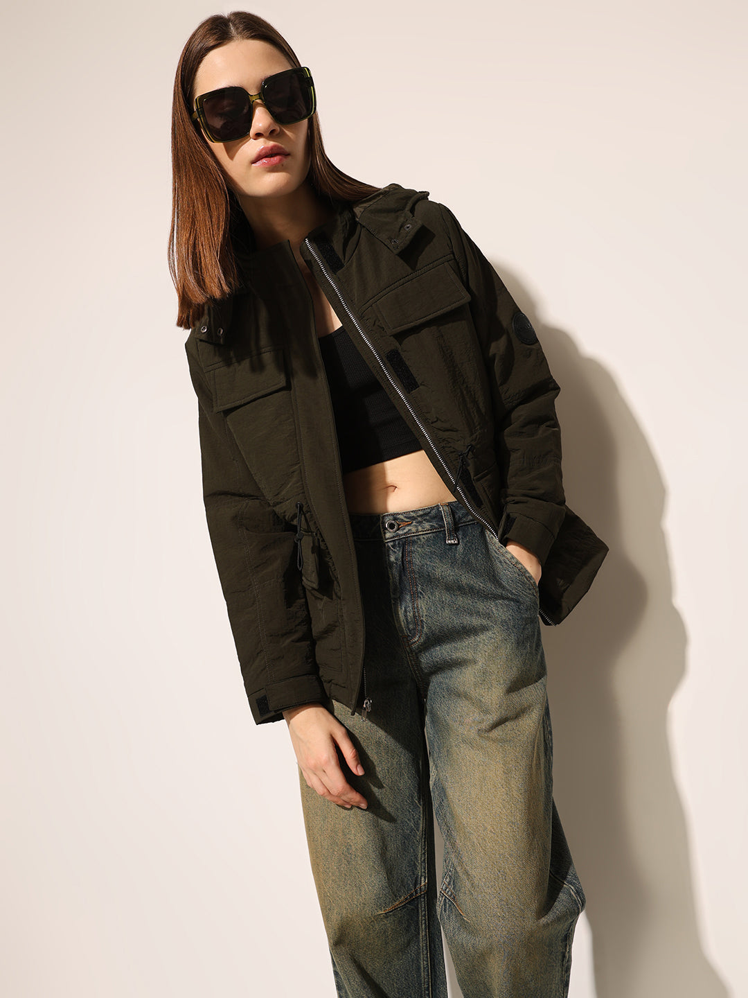 Olive Hooded Jacket