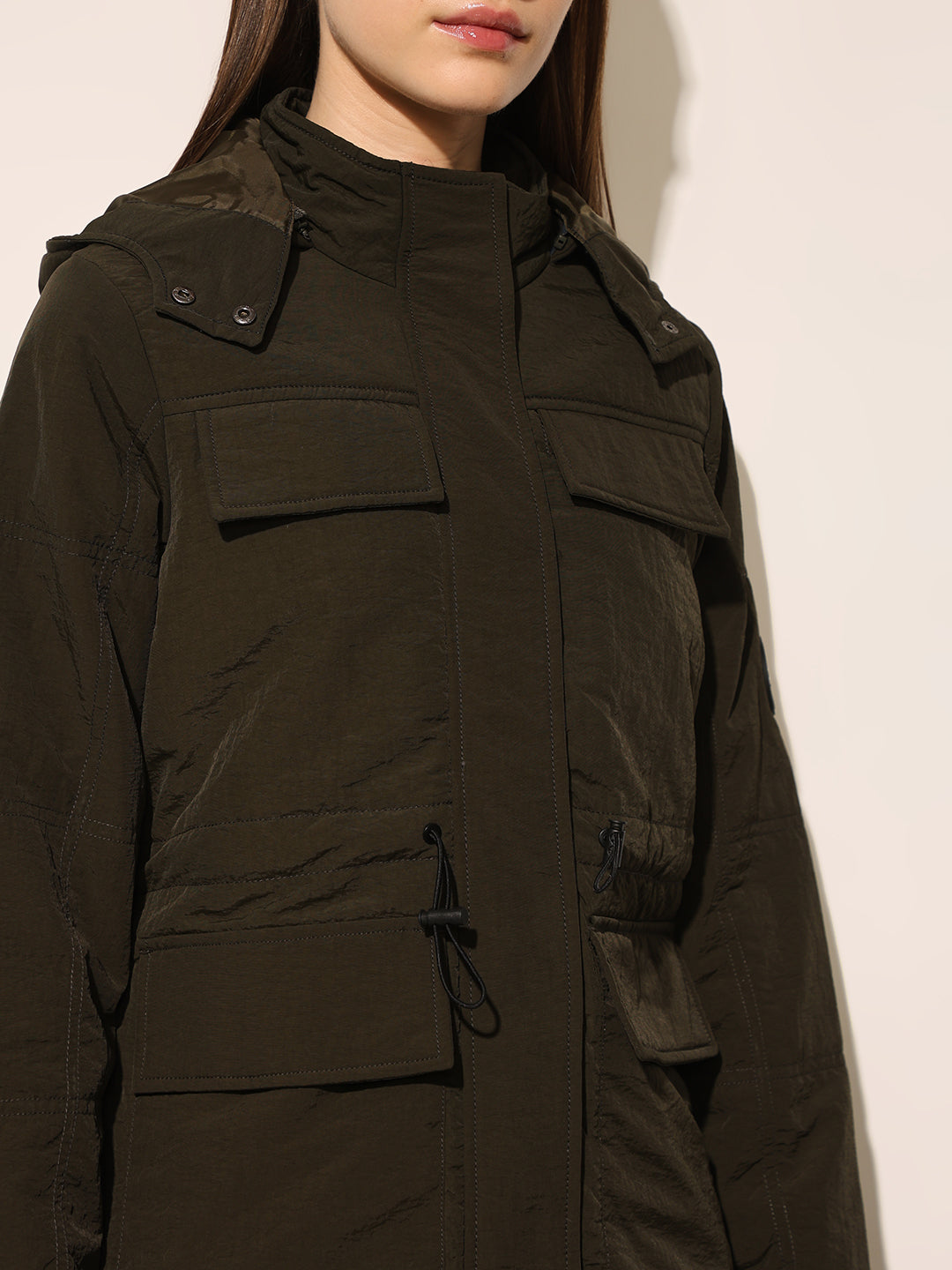 Olive Hooded Jacket
