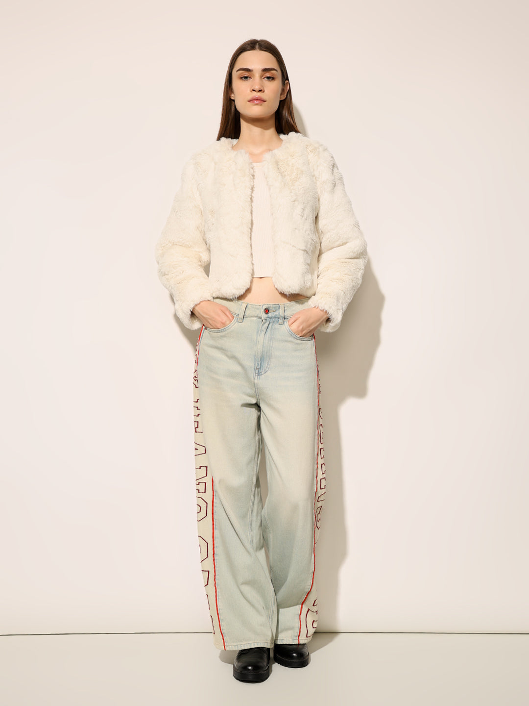 Cream Front Open Cardigan