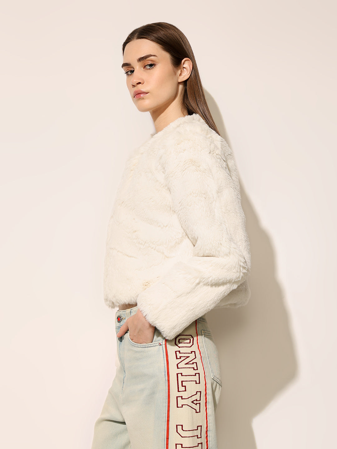 Cream Front Open Cardigan