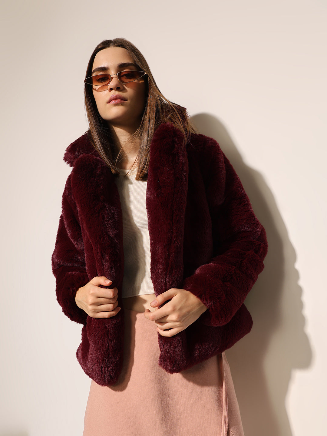 Maroon Teddy Jacket