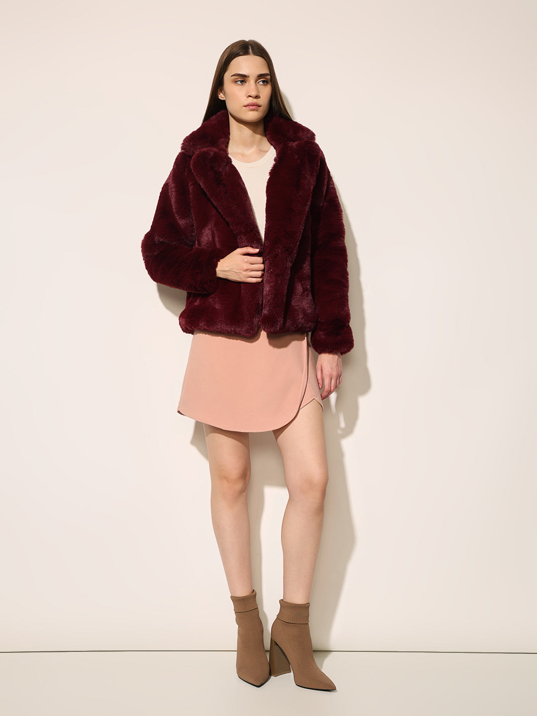 Maroon Teddy Jacket