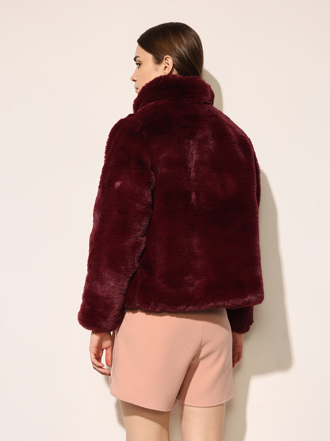 Maroon Teddy Jacket