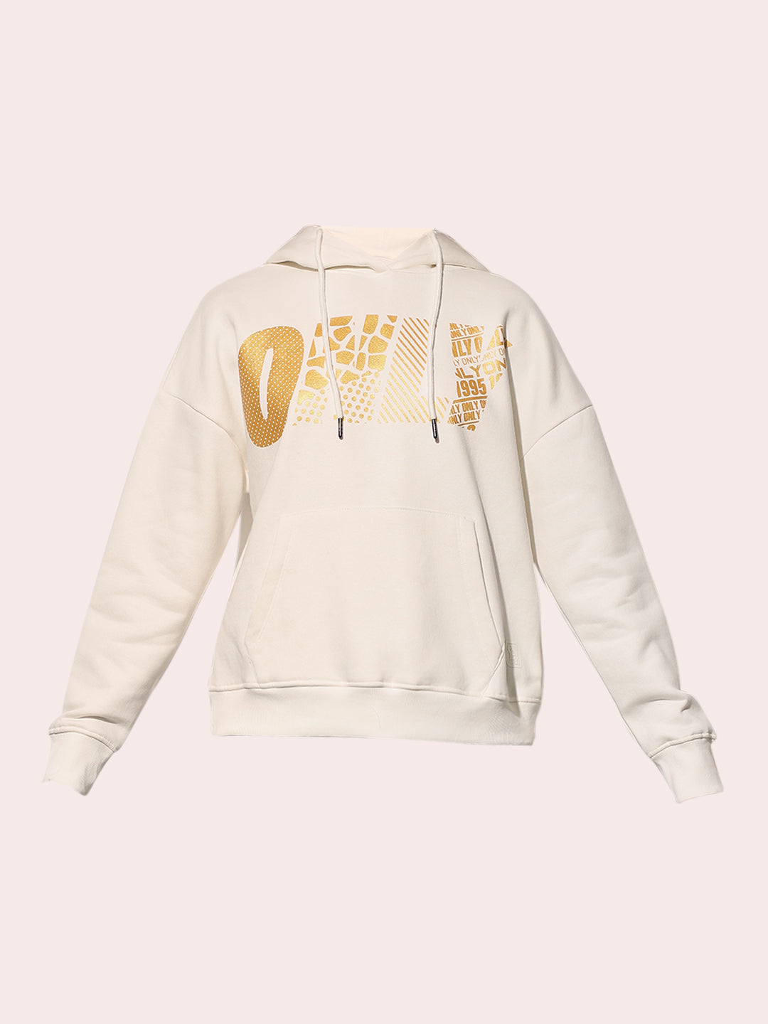 White Typographic Logo Hooded Sweatshirt