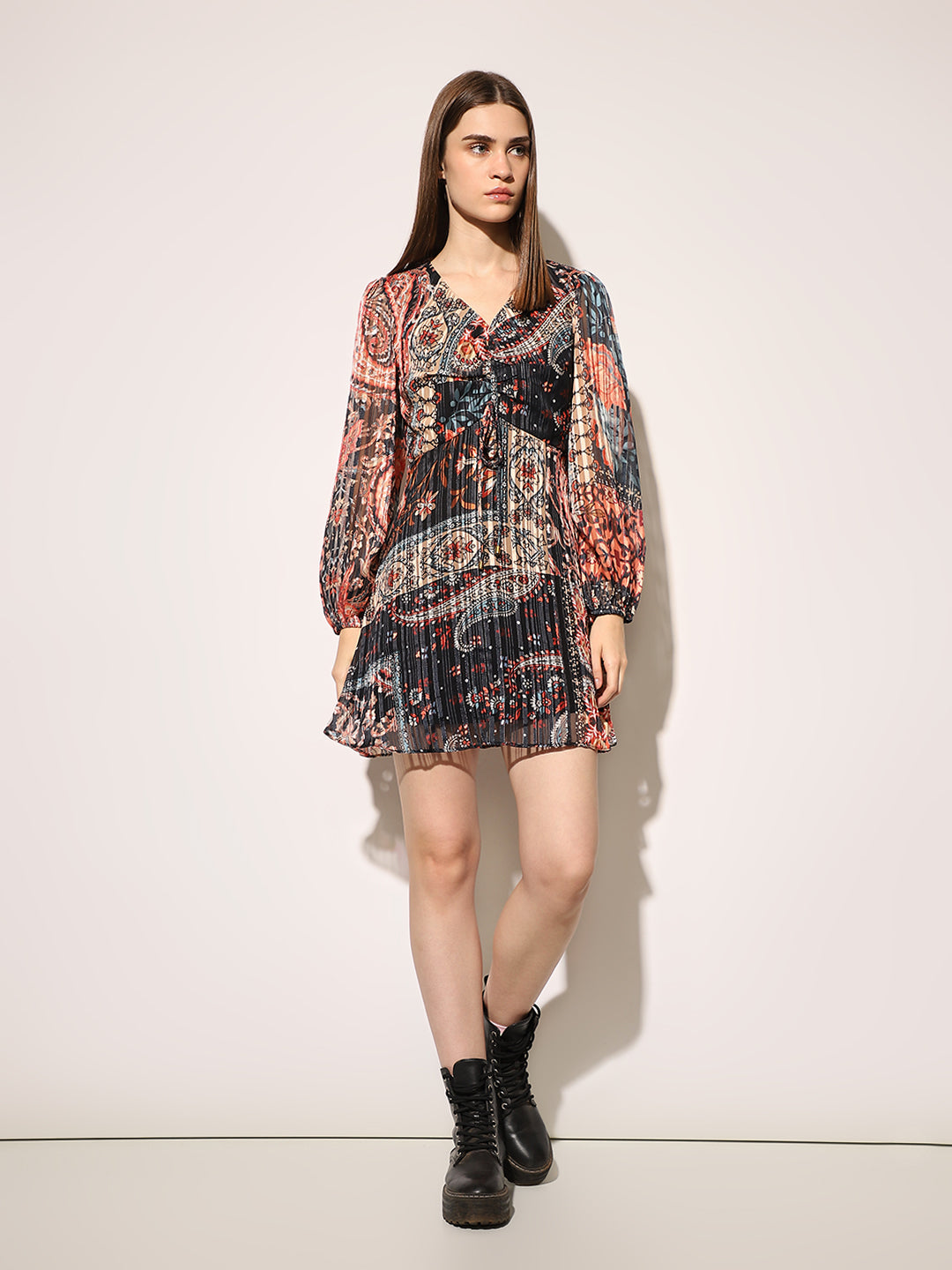 Multi-Colour Printed Dress