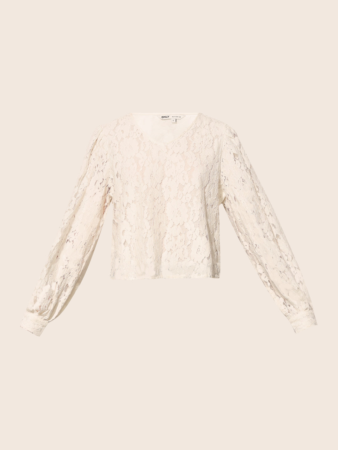 White Puff Sleeved Lace Top