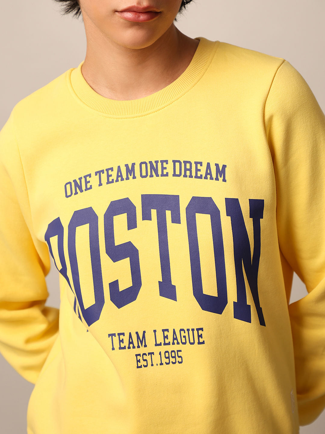 Yellow Printed Sweatshirt