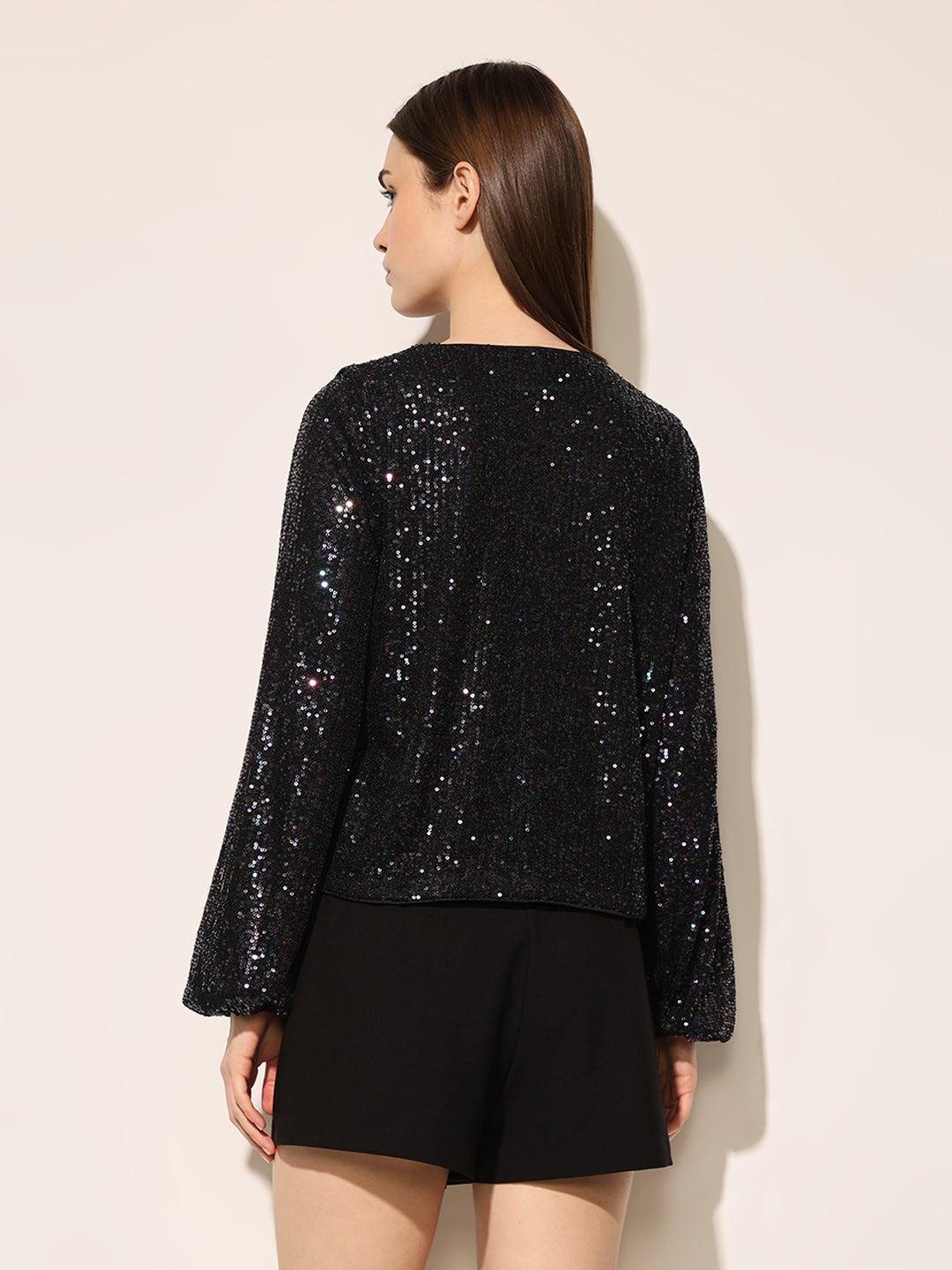 Black Sequined Top
